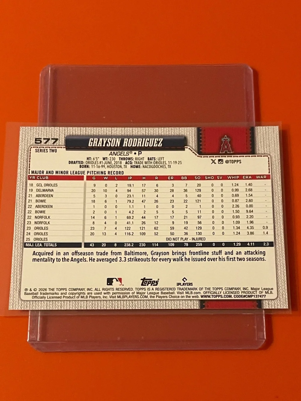 Grayson Rodriguez #577 2026 Topps Series 2 Baseball Trading Card